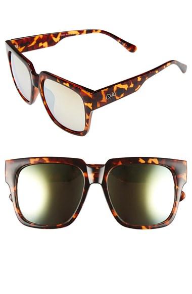 Junior Women's Quay Australia 'on The Prowl' 55mm Square Sunglasses -