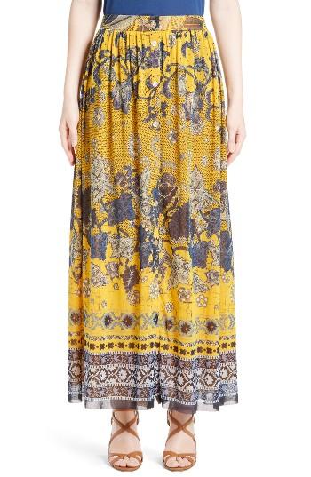 Women's Fuzzi Batik Print Maxi Skirt