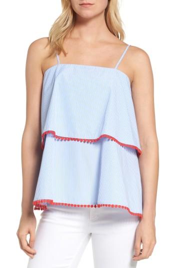 Women's Pleione Tiered Babydoll Tank - Blue