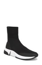 Women's Via Spiga Verion High Top Sock Sneaker .5 M - Black