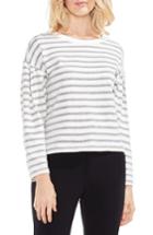 Women's Vince Camuto Stripe Drop Shoulder Top, Size - Grey