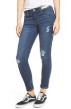 Women's 1822 Denim Gold Waist Ankle Zip Skinny Jeans - Blue