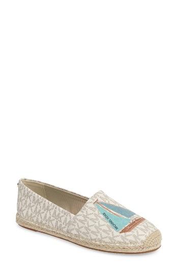 Women's Michael Michael Kors 'kendrick' Slip-on Espadrille Flat .5 M - White