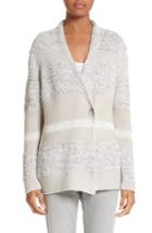 Women's Fabiana Filippi Stripe Metallic Knit Cardigan Us / 38 It - Grey
