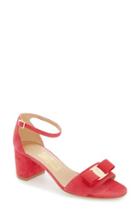 Women's Salvatore Ferragamo 'gavina' Ankle Strap Sandal B - Red