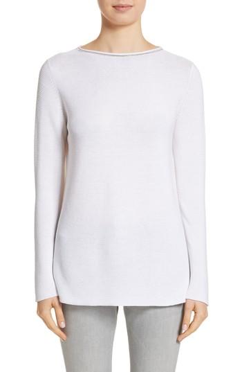 Women's Fabiana Filippi Popcorn Stitch Cotton Pullover Us / 38 It - White
