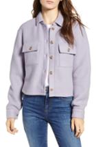 Women's Love, Fire Textured Utility Jacket - Purple