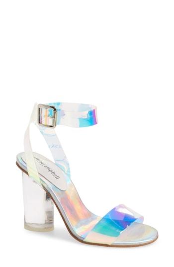 Women's Jeffrey Campbell Clear Heel Sandal M - Metallic