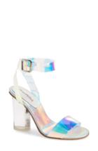 Women's Jeffrey Campbell Clear Heel Sandal M - Metallic