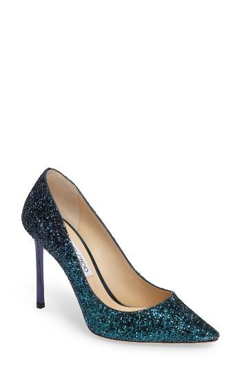Women's Jimmy Choo 'romy' Pointy Toe Pump .5us / 36.5eu - Blue