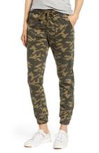 Women's Kersh Camo Patch Pocket Jogger Stretch Cotton Pants - Green