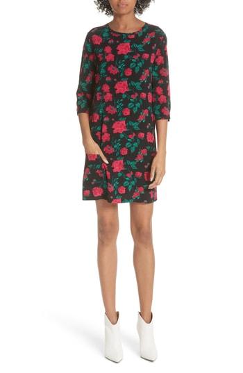 Women's Equipment Aubrey Floral Shift Dress - Black