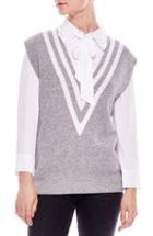 Women's Dvf Metallic Mock Neck Sweater