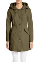 Women's Moncler Audrey Water Resistant Hooded Raincoat - Green