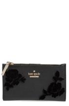 Women's Kate Spade New York Cameron Street - Mikey Flock Roses Wallet - Black
