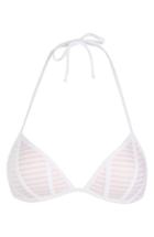 Women's Topshop Sheer Stripe Bikini Top Us (fits Like 0) - White