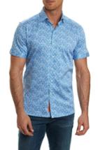 Men's Robert Graham Thad Tailored Fit Paisley Sport Shirt - Blue