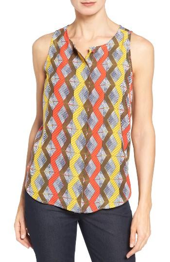 Women's Halogen Button Front Print Tank - Red