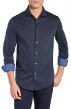 Men's Bugatchi Fit Sport Shirt, Size Medium - Blue