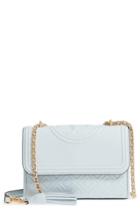 Tory Burch Small Fleming Quilted Lambskin Leather Convertible Shoulder Bag - Blue