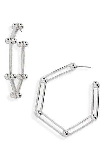 Women's Bp. Chain Ball Hoop Earrings