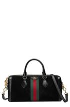 Gucci Ophidia Suede Top Handle Bag - Black
