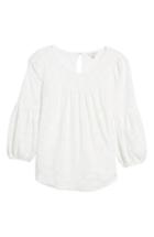 Women's Lucky Brand Textured Peasant Blouse - White