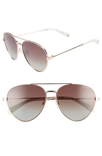 Women's Polaroid 59mm Polarized Aviator Sunglasses -