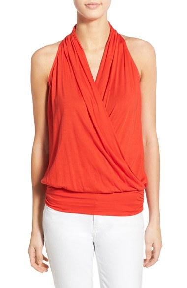 Women's Amour Vert 'agnes' Surplice Tank - Red