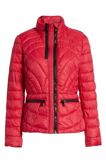 Women's Bernardo Sporty Water-resistant Quilted Jacket - Red