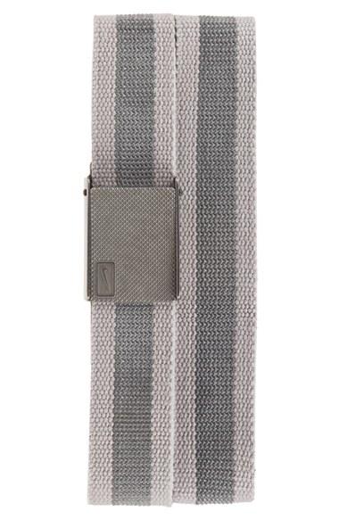 Men's Nike Reversible Web Belt, Size - Light Charcoal/ Stripe