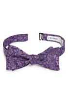 Men's Calibrate Ramage Floral Silk Bow Tie, Size - Purple