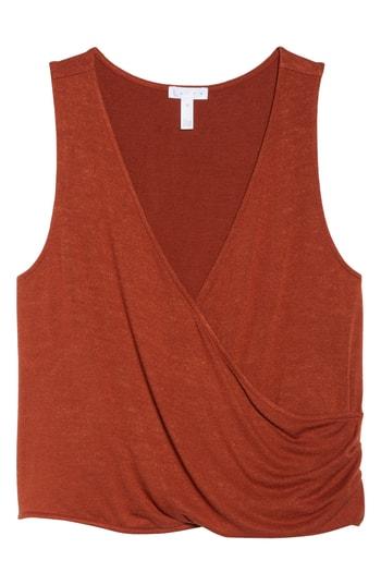 Women's Leith Faux Wrap Tank - Brown