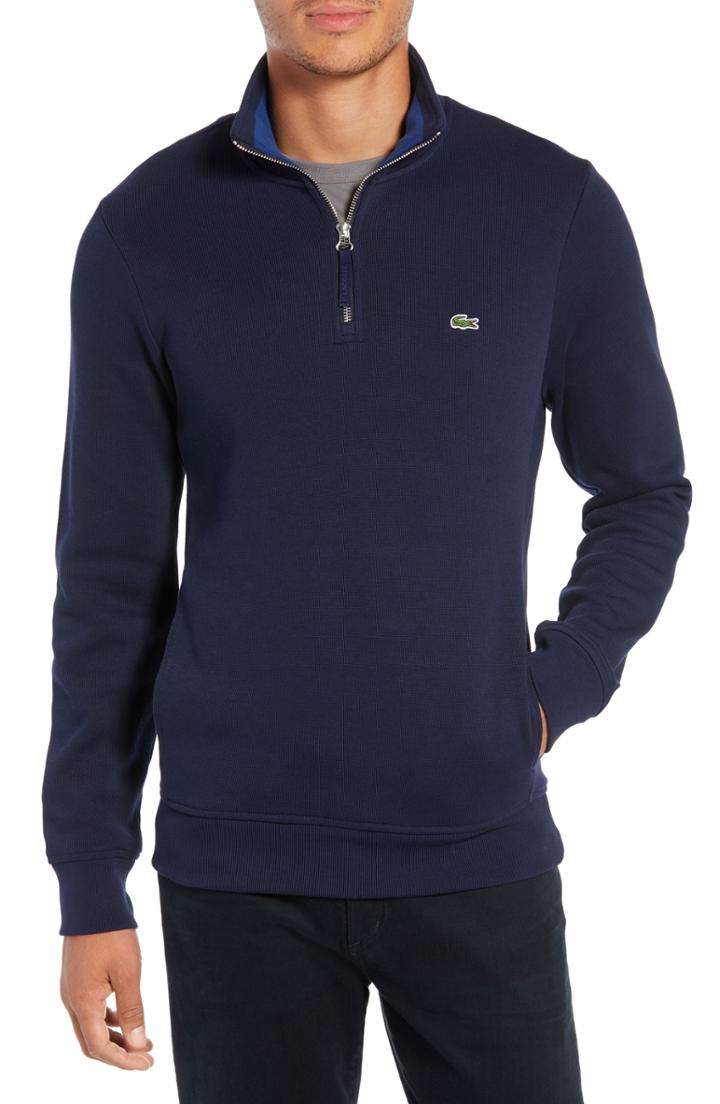 Men's Lacoste Fit Pullover, Size 5(l) - Blue