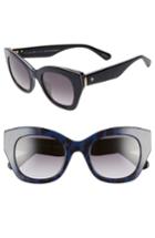 Women's Kate Spade New York Jalena 49mm Gradient Sunglasses - Black Pattern Black