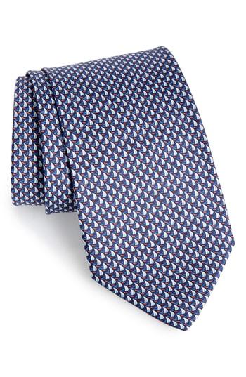 Men's Salvatore Ferragamo Eolo Print Silk Tie