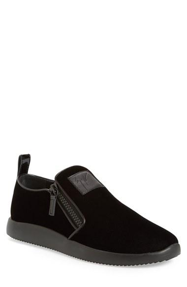 Men's Giuseppe Zanotti Velvet Slip-on Sneaker