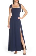 Women's Fame And Partners Tie Shoulder Gown - Blue