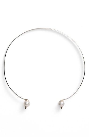 Women's Nektar De Stagni 'new Classics' Spike Cultured Pearl Choker Necklace