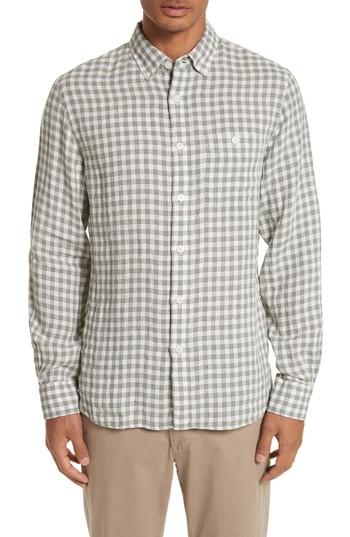 Men's Todd Snyder Check Woven Shirt, Size - Green