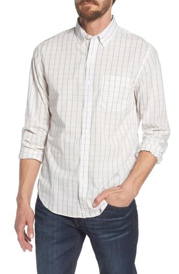 Men's Bonobos Summerweight Slim Fit Check Sport Shirt R - White