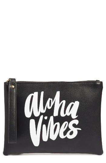 Ki-ele Aloha Vibes Faux Leather Wristlet -