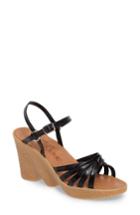 Women's Famolare Knotty Monkey Wedge Sandal M - Black