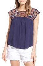 Women's Thml Embroidered Yoke Top - Blue