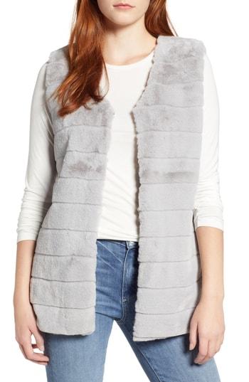 Women's Echo Faux Fur Vest, Size - Grey