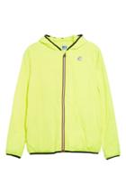 Men's K-way Le Vrai 3.0 Claude Light Warm Water Resistant Hooded Windbreaker - Yellow