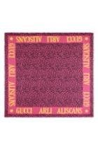 Women's Gucci Leos Arles Modal & Silk Leopard Print Scarf, Size - Pink