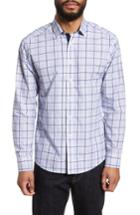 Men's Vince Camuto Slim Fit Boucle Plaid Sport Shirt - Blue