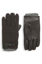 Men's Ted Baker London Quilted Leather Gloves - Black