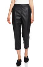 Women's 1.state Faux Leather Crop Trousers - Black